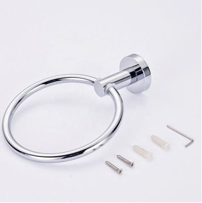 Customize OEM Estilo Silver Towel Ring Aço inoxidável para cozinha Acessórios de banheiro Classic Surface Hotel técnico moderno