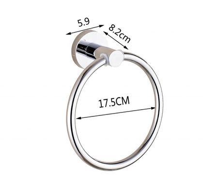 Customize OEM Estilo Silver Towel Ring Aço inoxidável para cozinha Acessórios de banheiro Classic Surface Hotel técnico moderno