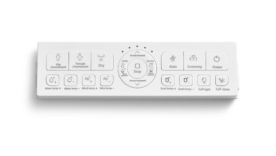 U Shape Soft Close Sanitary Ware Modo Noturno Smart Toilet Seat com plástico antibacteriano de alta qualidade e amortecedor incorporado